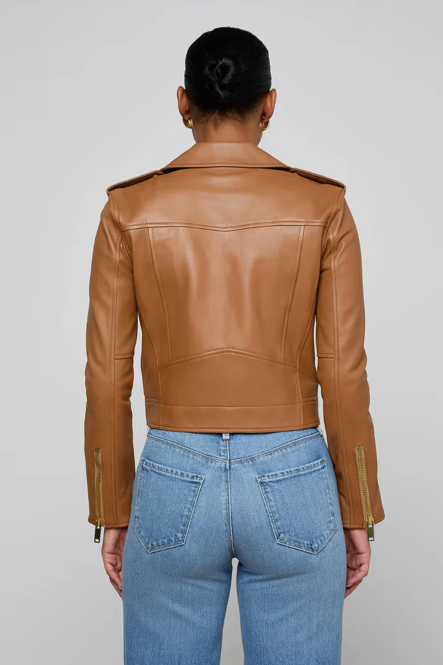 Blakely Biker Jacket  Soft Cognac - Image 3