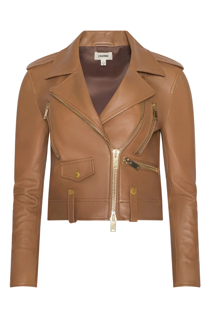 Blakely Biker Jacket  Soft Cognac - Image 5