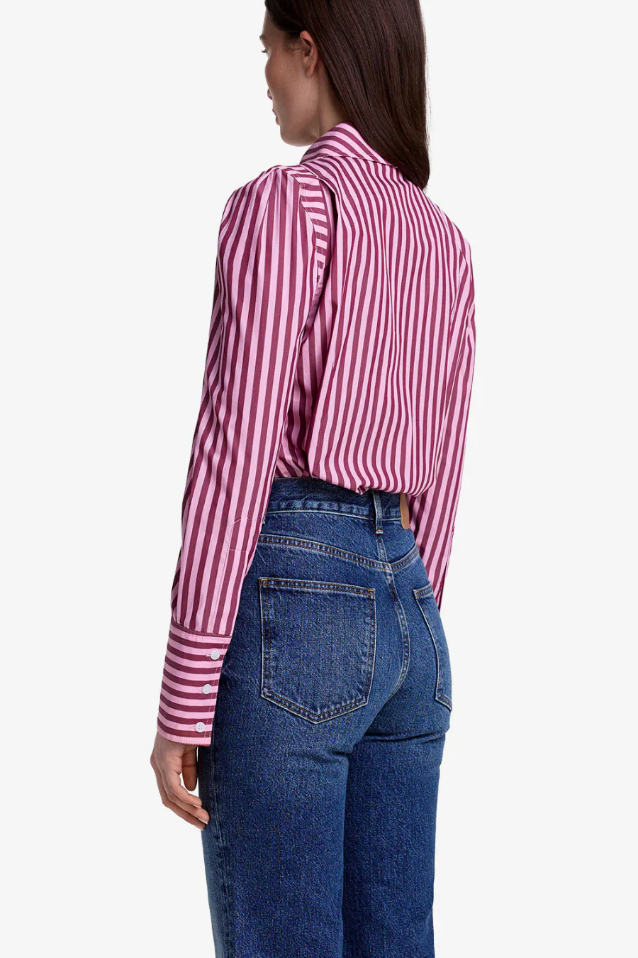 Box Pleat Shirt Rose Stripe - Image 2