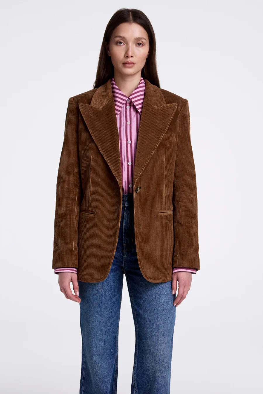 Box Pleat Shirt Rose Stripe - Image 3