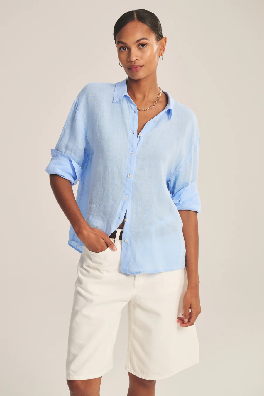 Brighton Linen Shirt Sailboat