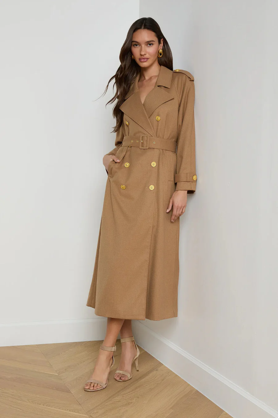Brinley Oversized Trench Coat Dark Macchiato