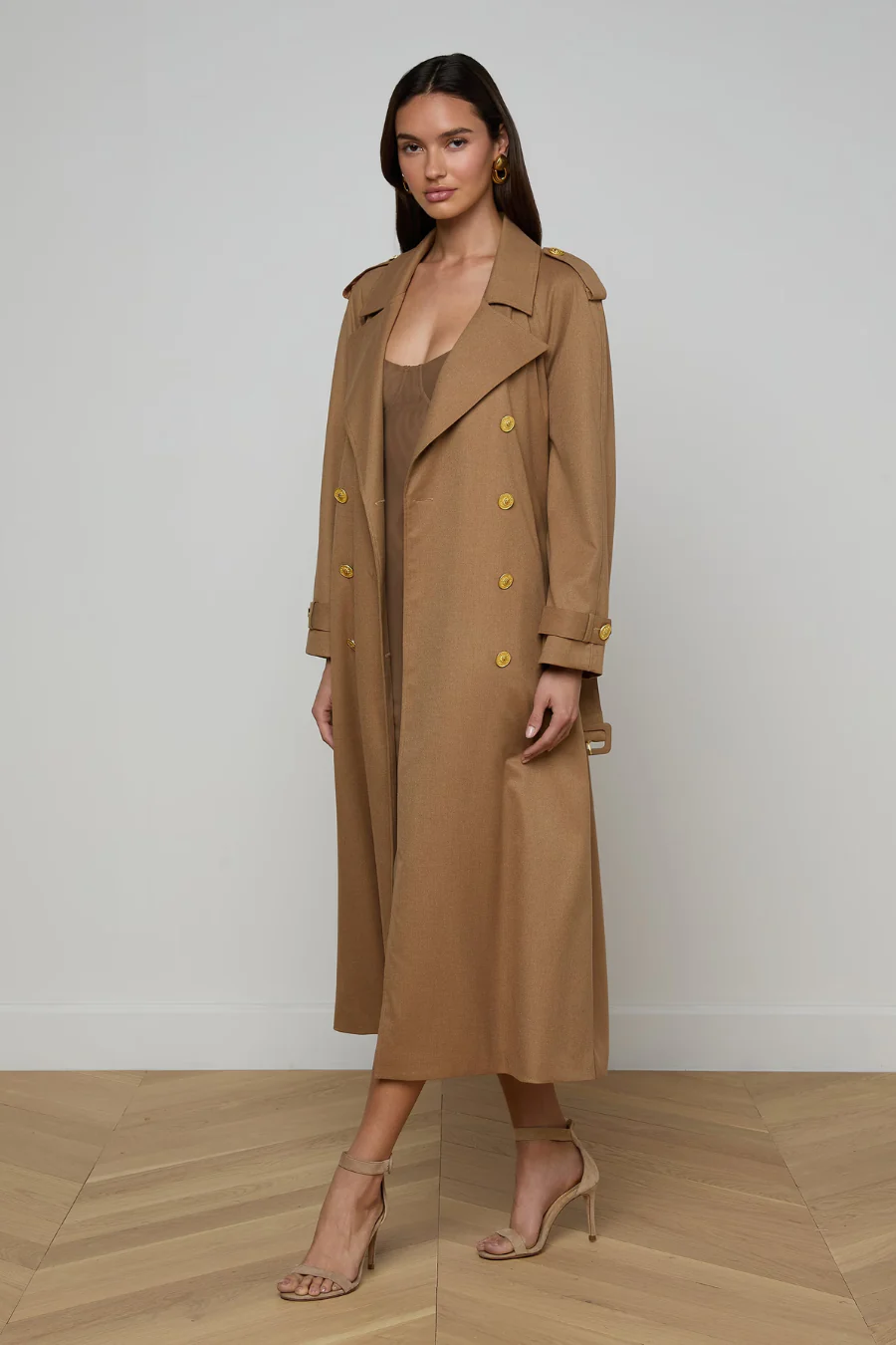 Brinley Oversized Trench Coat Dark Macchiato - Image 2