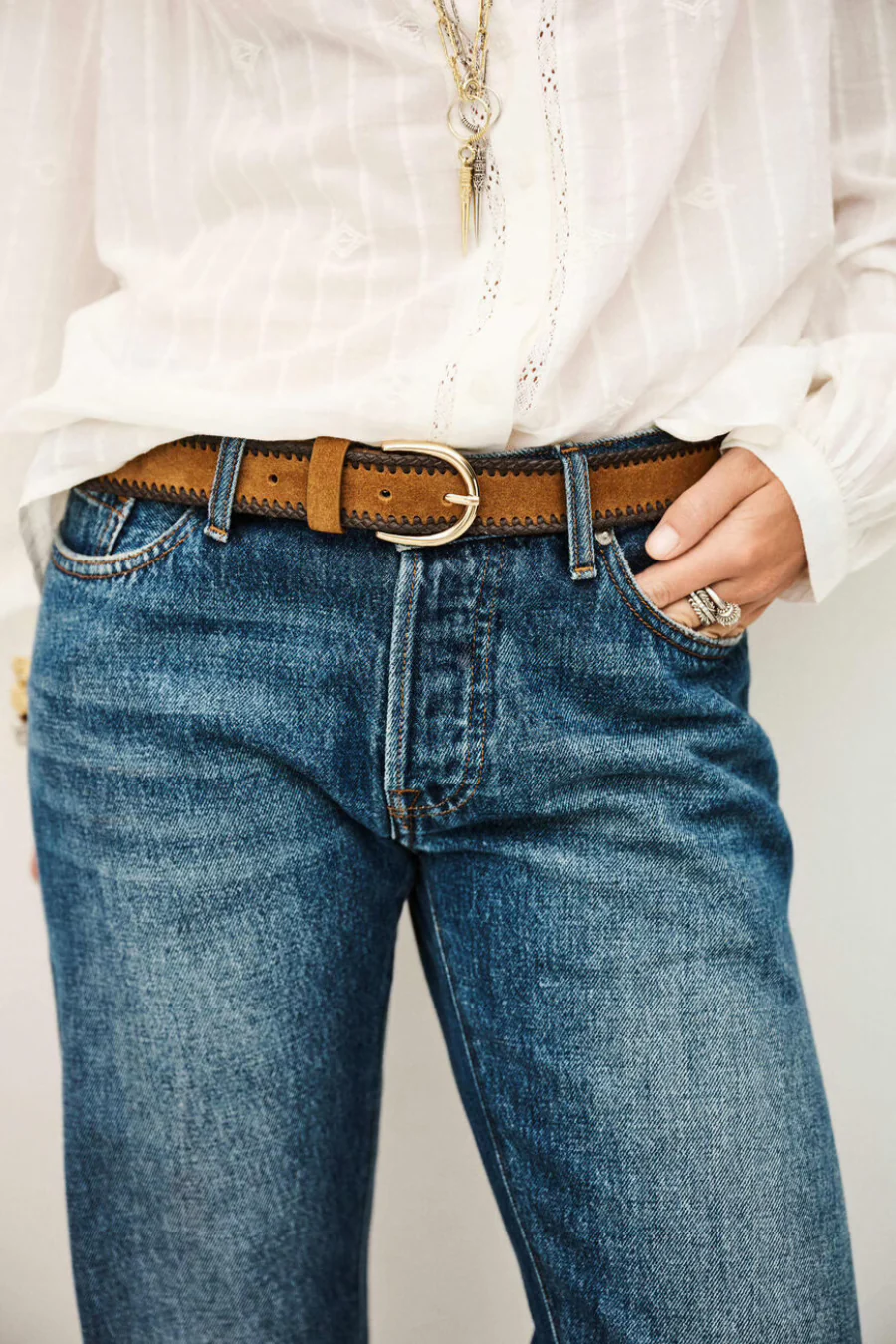 Brosco Woven Belt Cognac - Image 2
