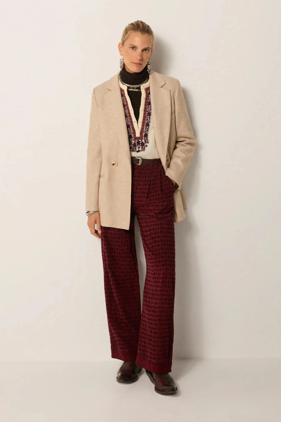 Bruna Blouse Vineyard Bordeaux