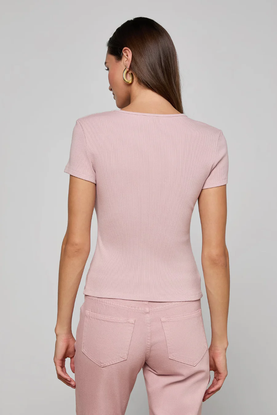 Brynlee Scoopneck Tee Pale Rose - Image 2