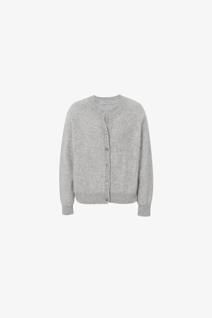 Button Up Cardigan Light Grey - Image 3