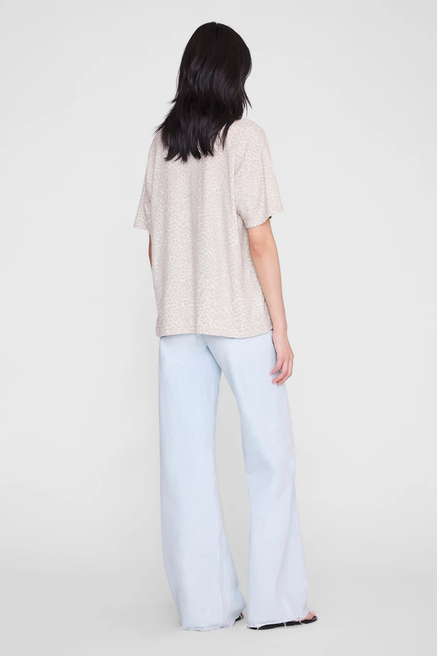 Cade Tee Anine Bing Washed White Leopard - Image 2