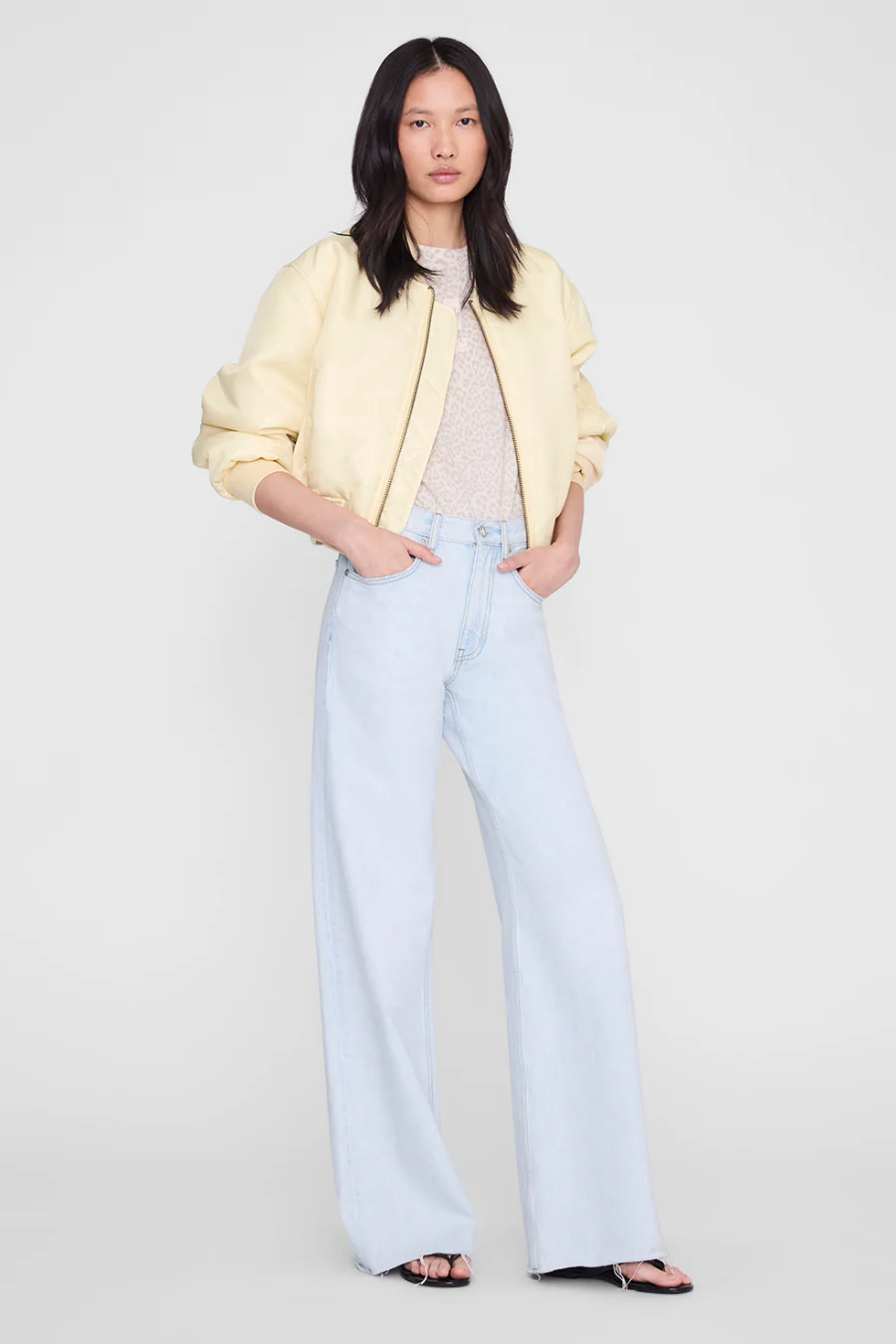 Cade Tee Anine Bing Washed White Leopard - Image 3