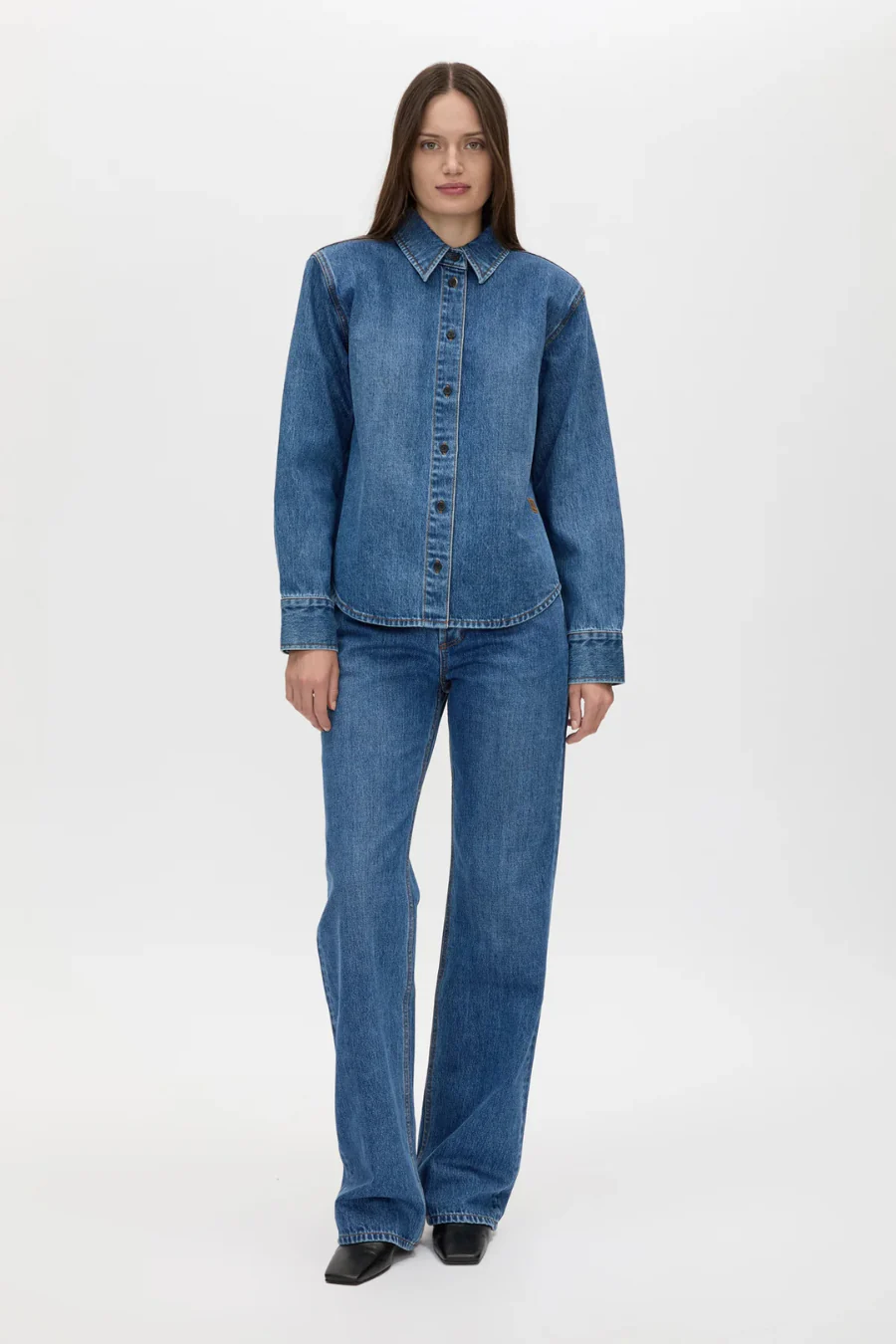 Caden Denim Shirt Dark Classic Blue