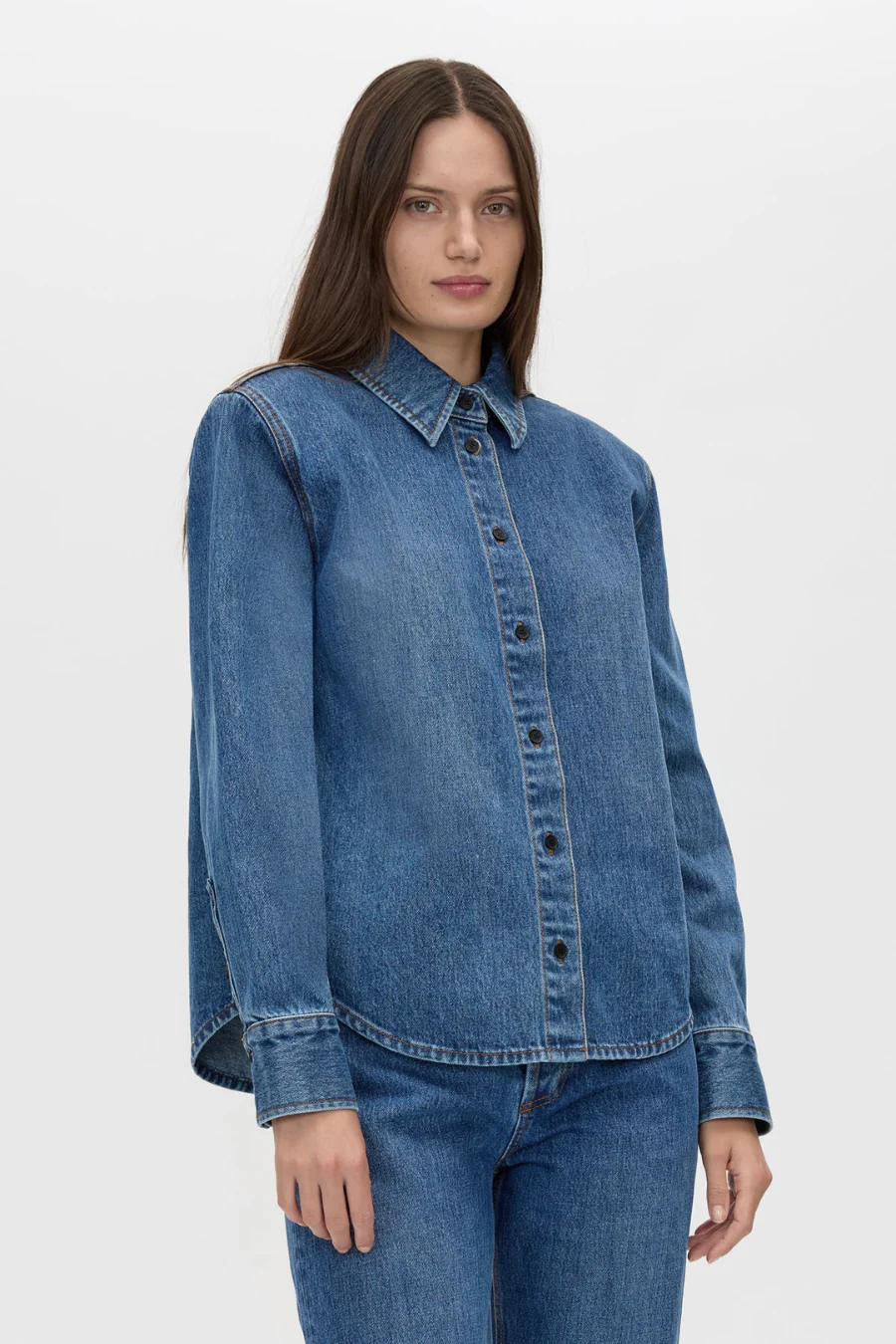 Caden Denim Shirt Dark Classic Blue - Image 3