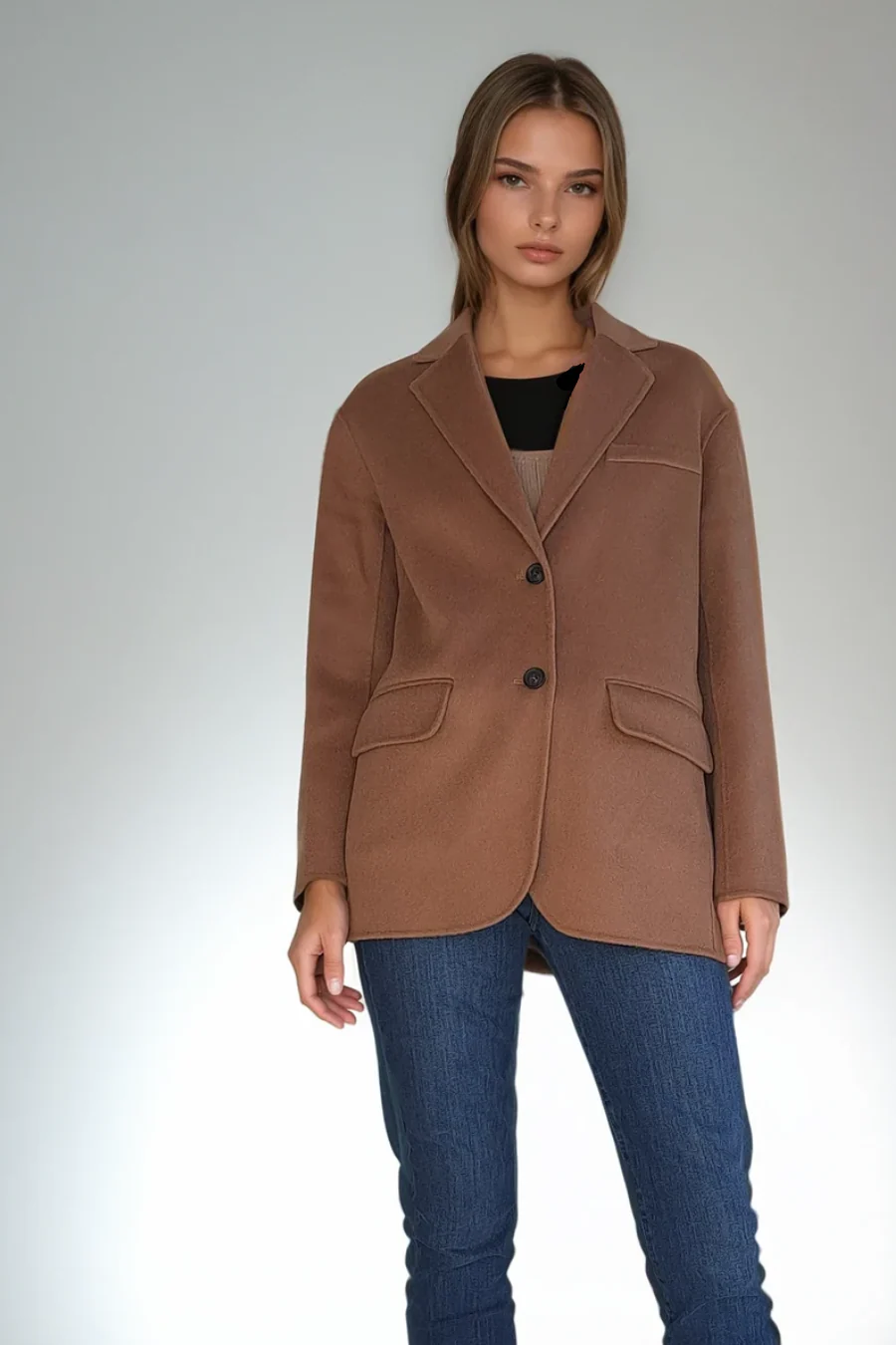 Camellia Wool Blazer Camel - Image 4
