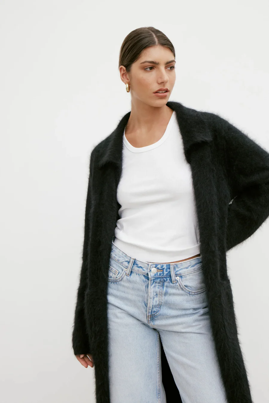 Carla Cashmere Cardigan Black