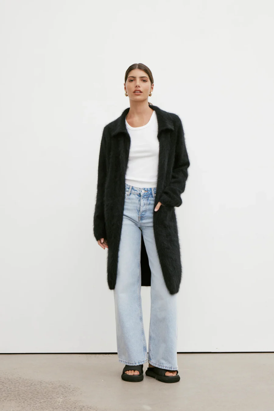 Carla Cashmere Cardigan Black - Image 2