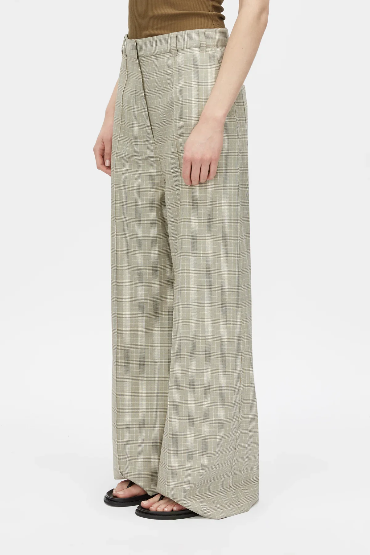 Cassa Check Pant Taupe Check - Image 2