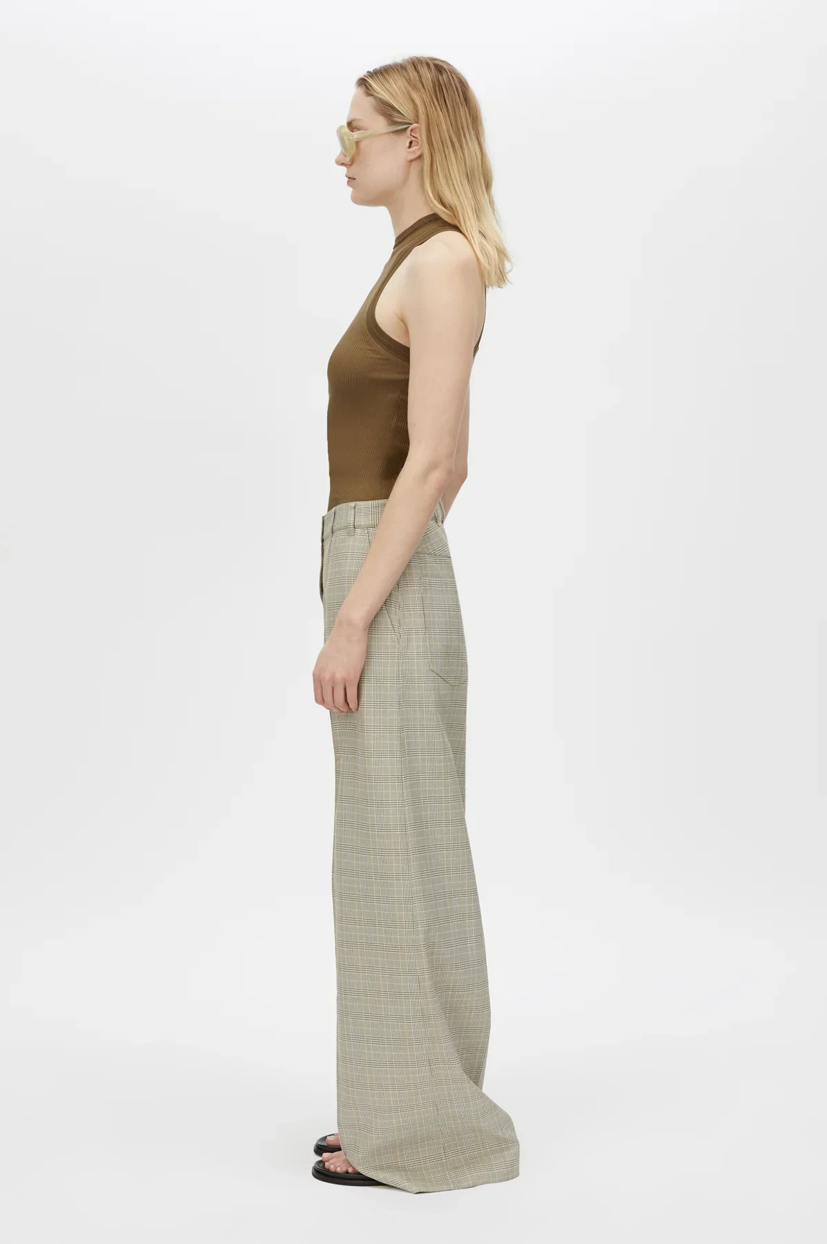 Cassa Check Pant Taupe Check - Image 3