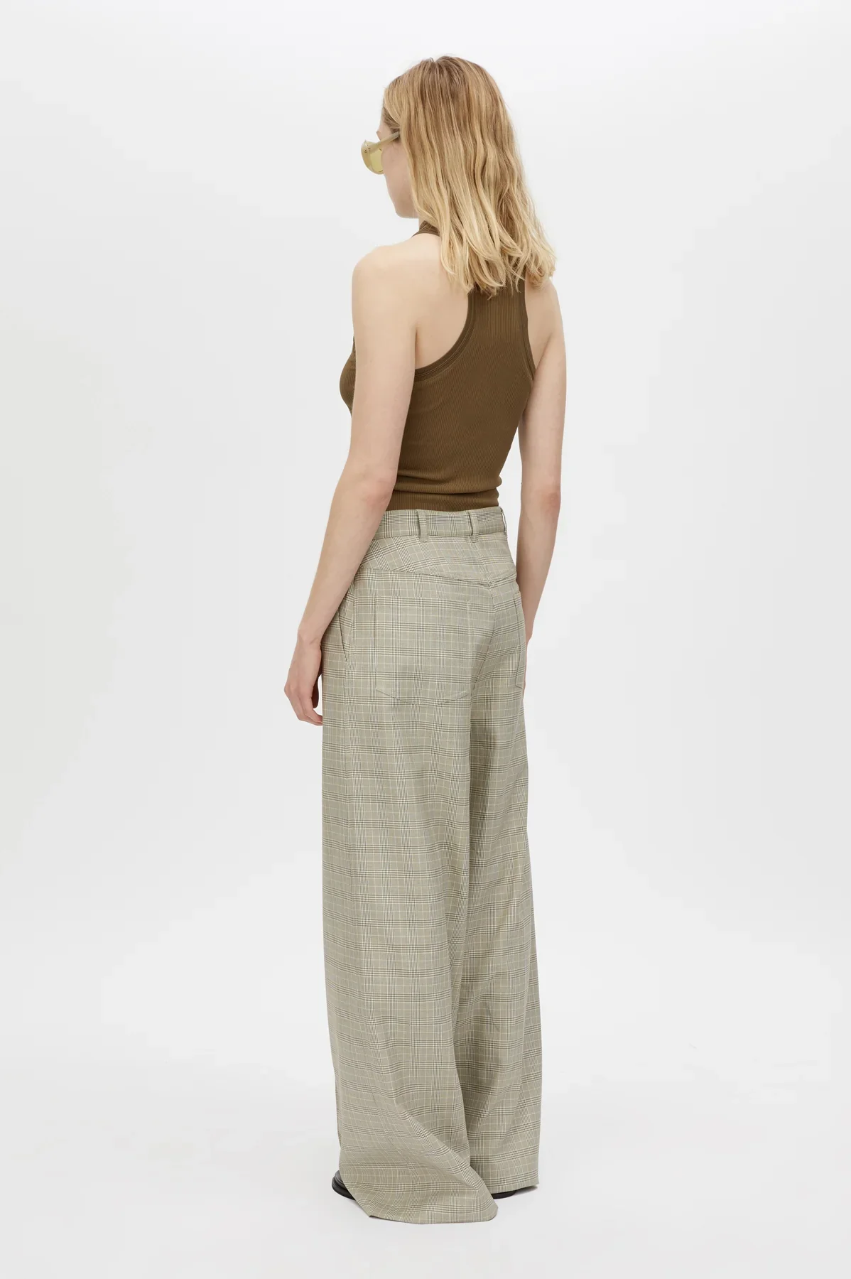 Cassa Check Pant Taupe Check - Image 4