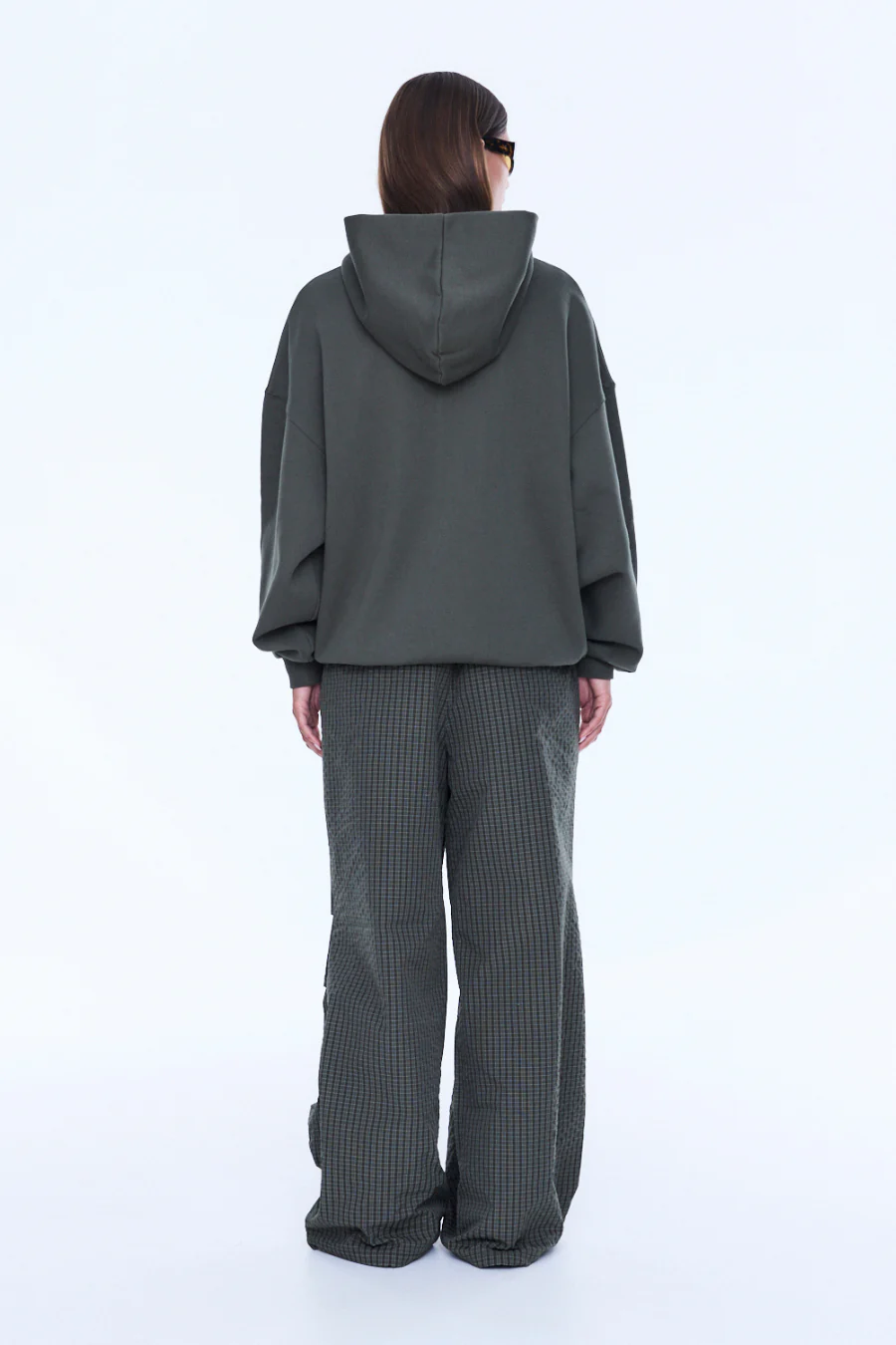 Cassie Oversized Hoodie Washed Olive/ Pelly - Image 3