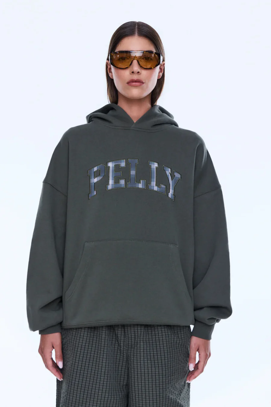 Cassie Oversized Hoodie Washed Olive/ Pelly - Image 4