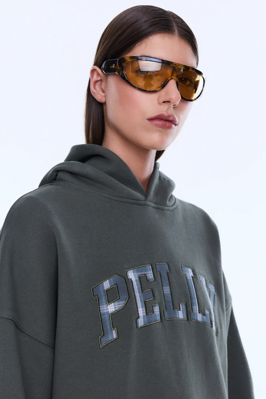 Cassie Oversized Hoodie Washed Olive/ Pelly - Image 5