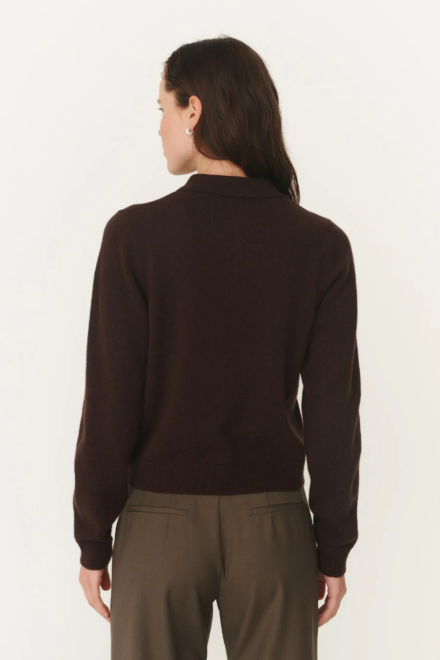 Celia Merino Knit Cardigan Dark Cacao - Image 2