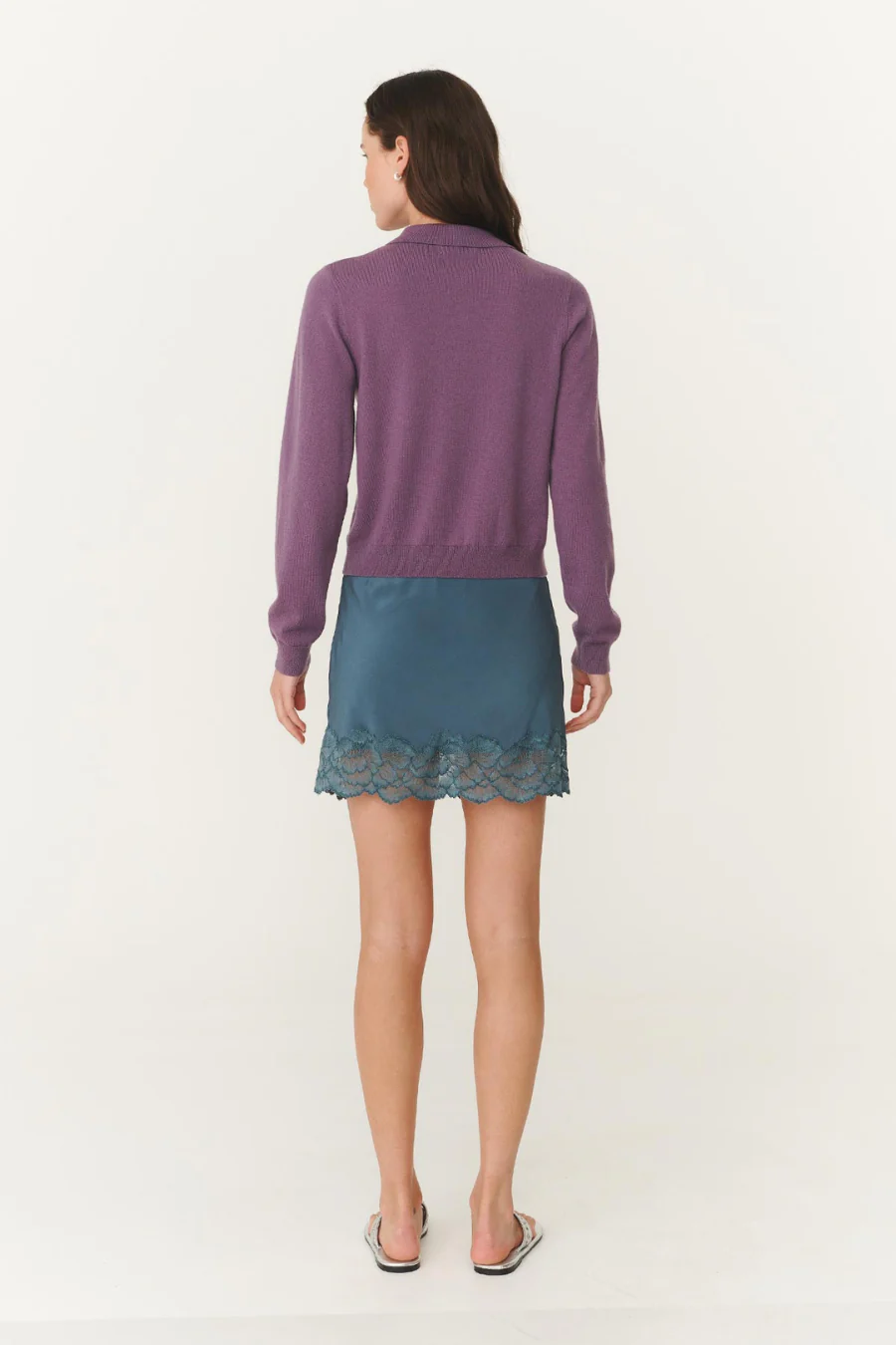 Celia Merino Knit Cardigan Grape - Image 3