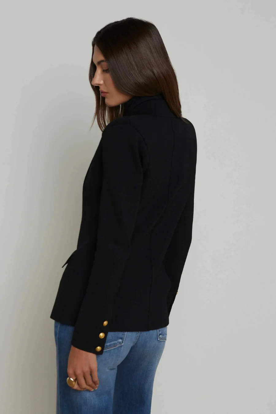 Chamberlain Knit Blazer Black/ Gold - Image 2
