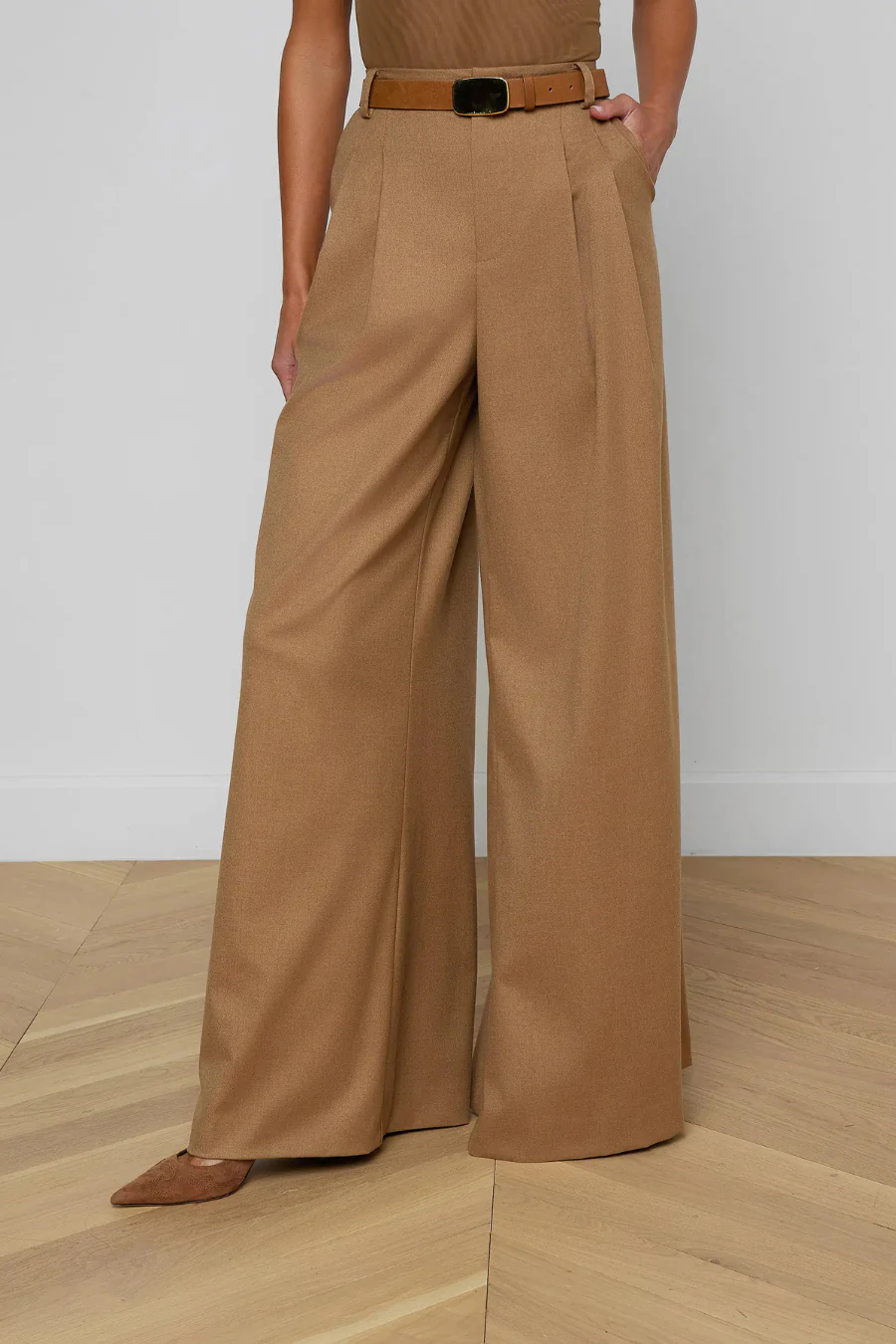 Chelsy Wide Leg Pant Dark Macchiato - Image 3