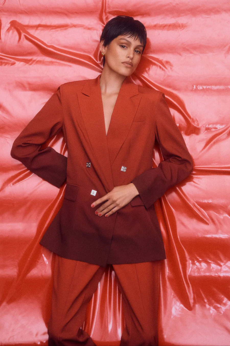 Cherry Night Oversized Blazer - Image 3