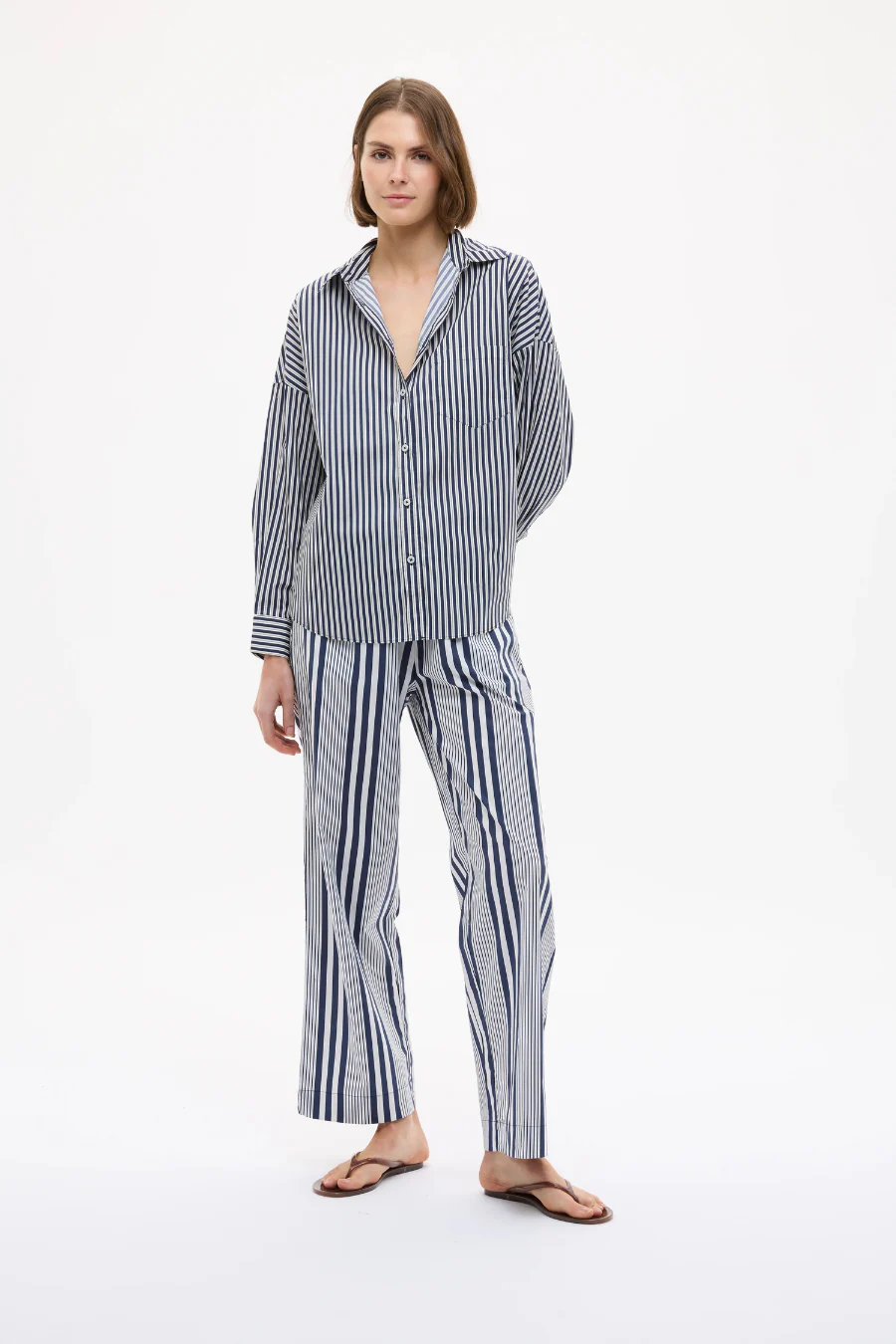 Chiara Long Sleeve Shirt Navy/Sponge/Natural - Image 2