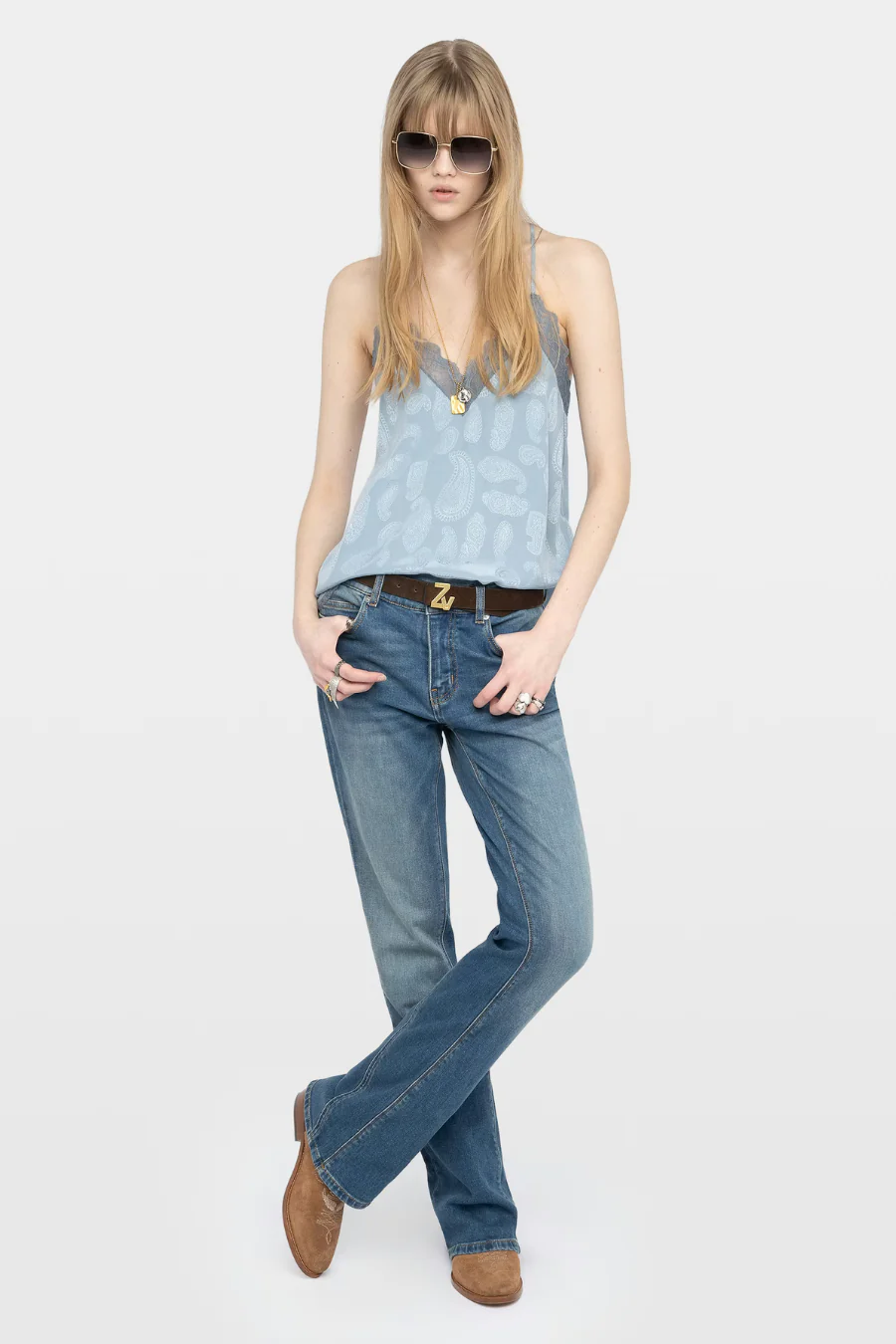 Christy Paisley Camisole Sky
