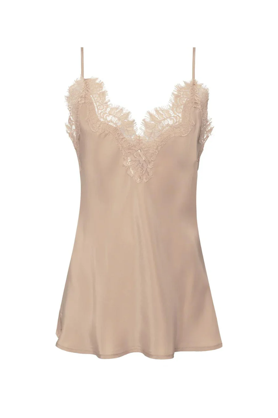 Claire Velvet Cami Nude Crystal