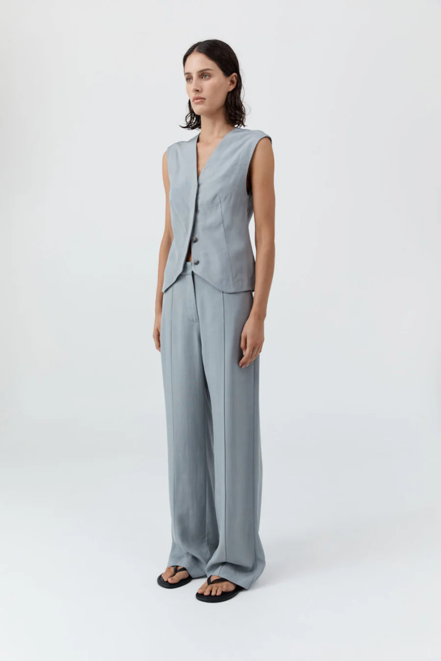 Classic Pintuck Pants Mist - Image 3