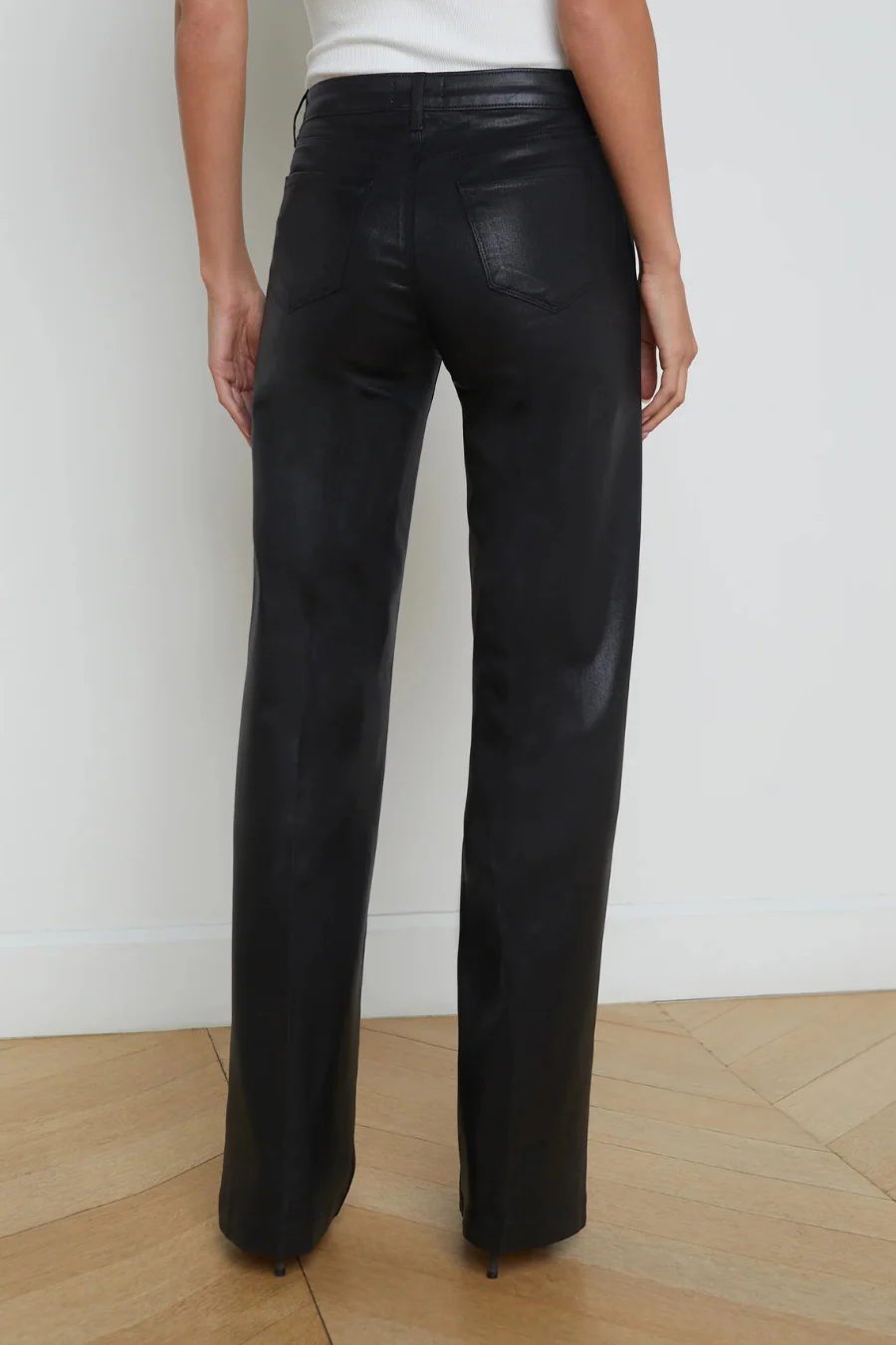 Clayton Coated Wide Leg Jean Noir - Image 3