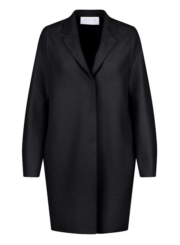 Cocoon Coat Pressed Wool Black - Image 4