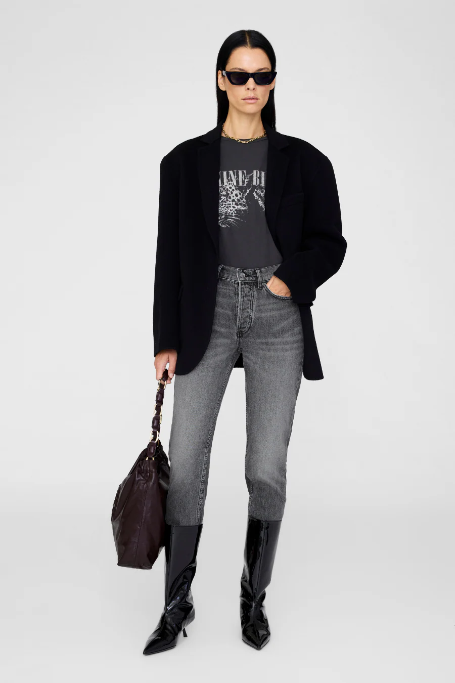 Cohen Tee Leopard Washed Black - Image 3