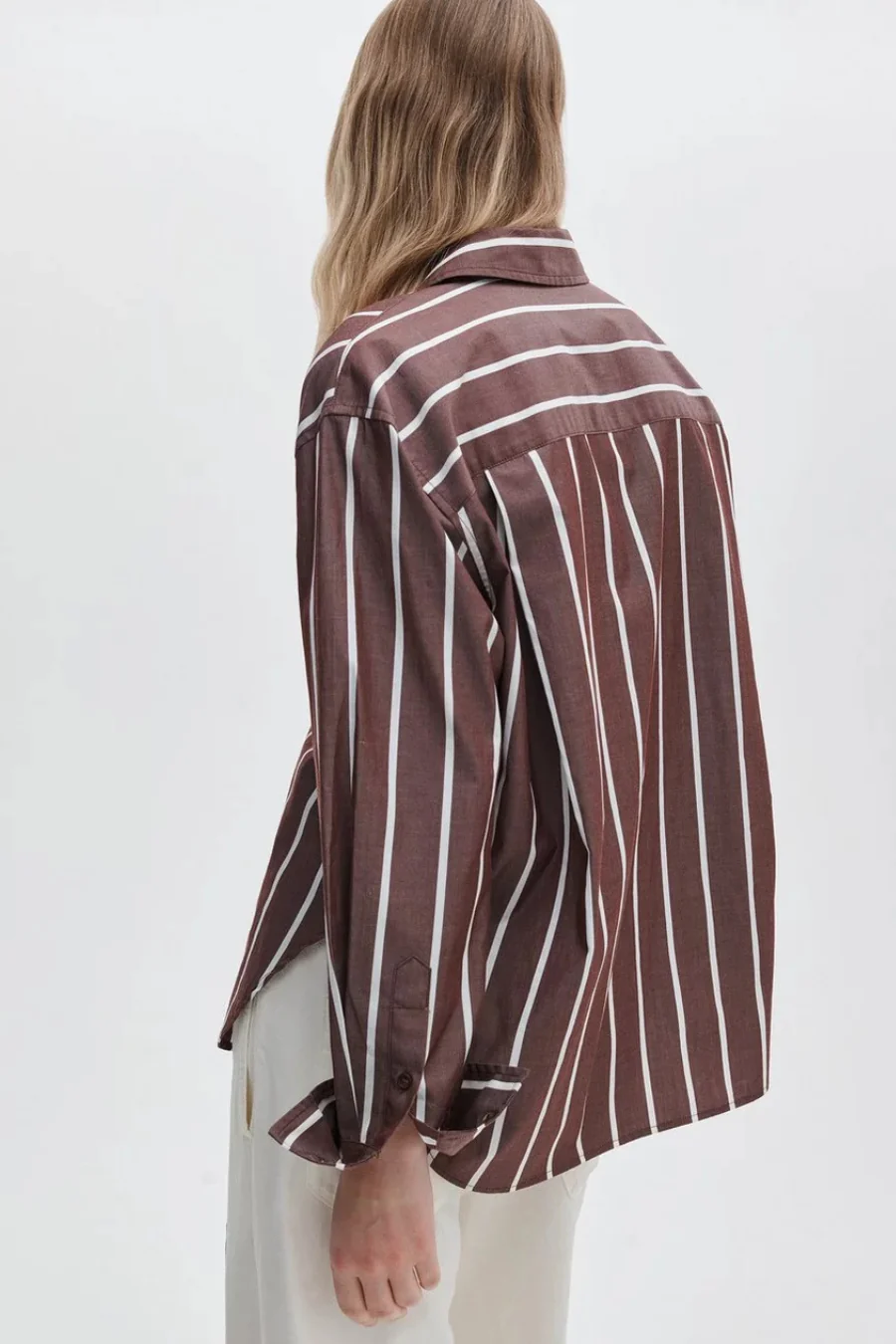 Connie Stripe Shirt Rosewood Stripe - Image 3