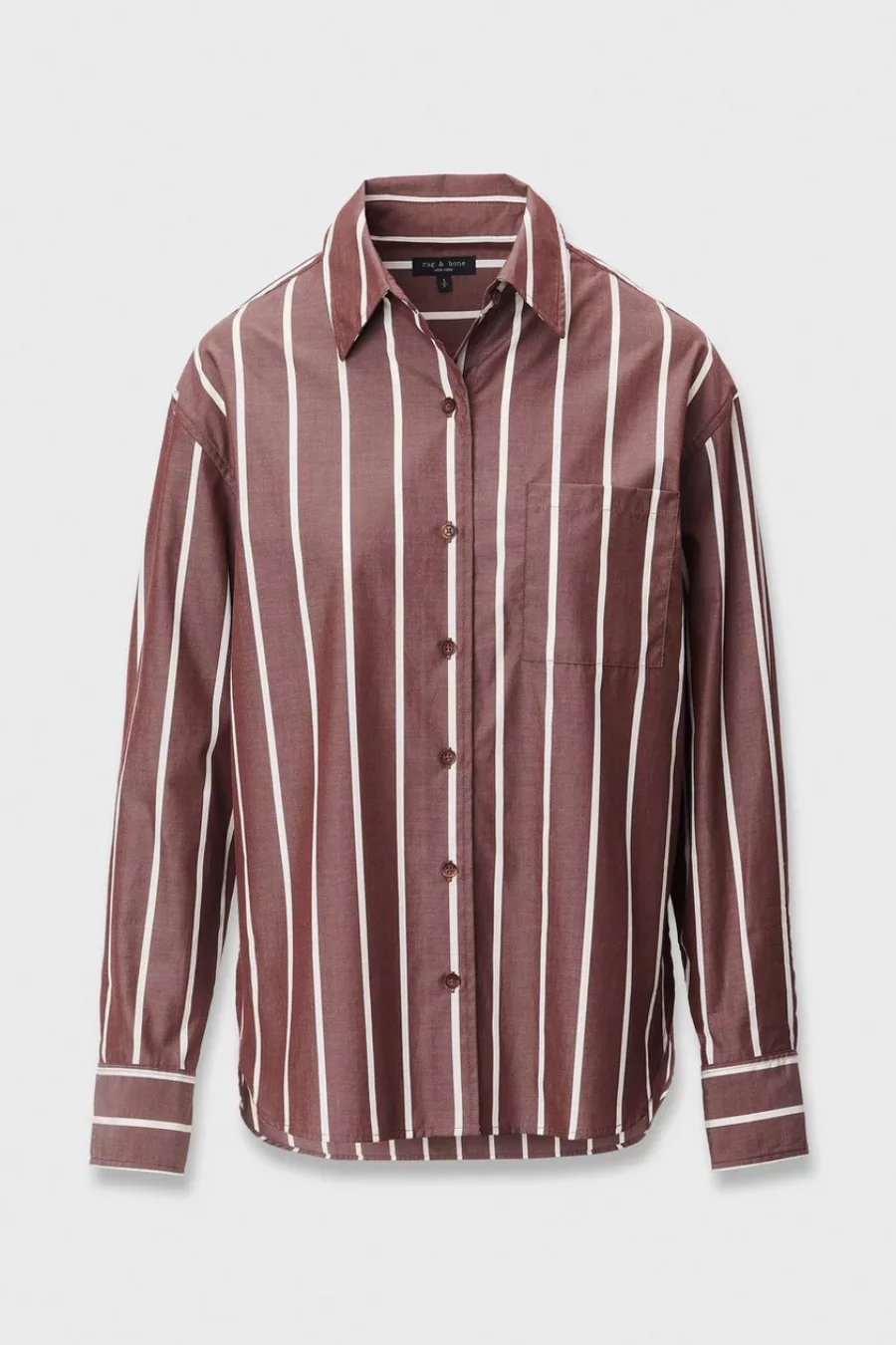 Connie Stripe Shirt Rosewood Stripe - Image 5