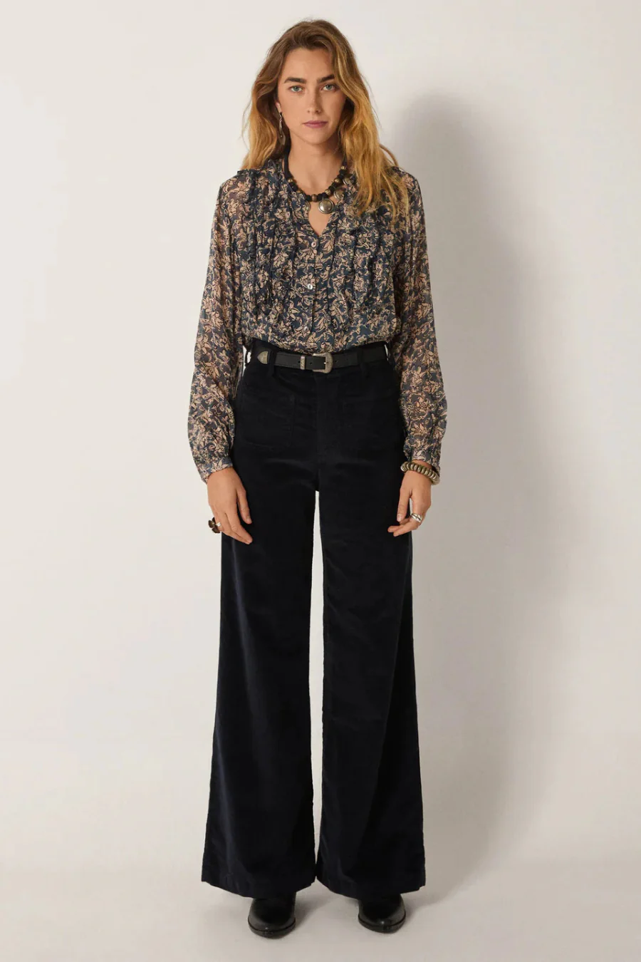 Corina Blouse Blue Lion