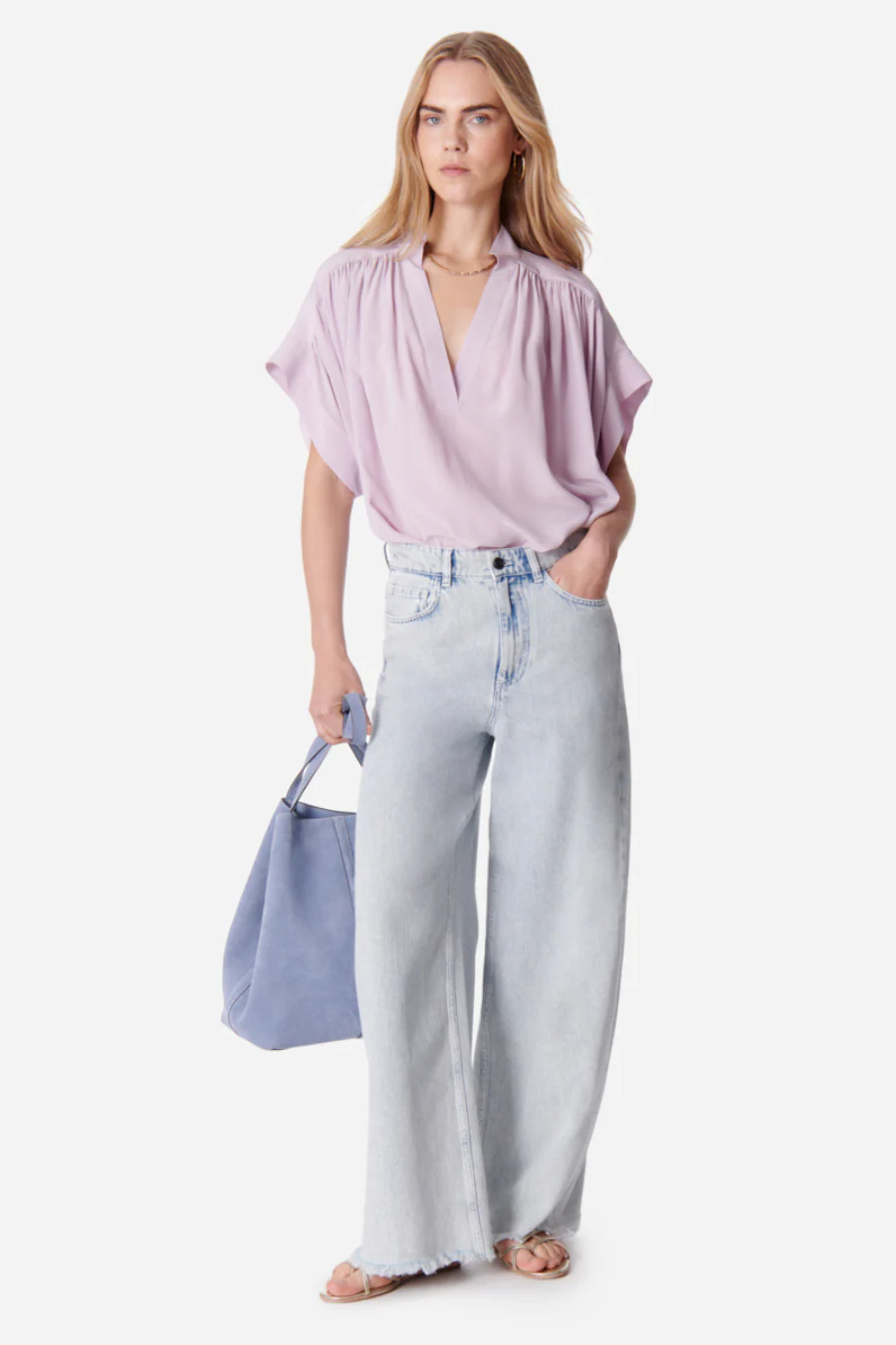Cory Silk Blouse Parme - Image 3