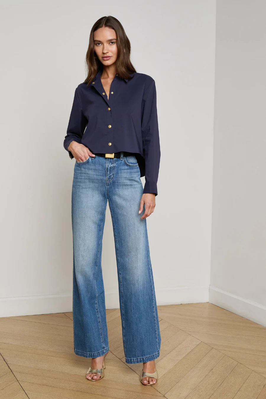 Cosette Button Down Shirt Midnight - Image 3