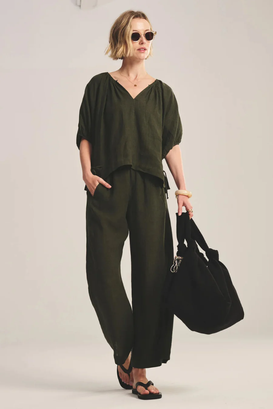 Cosette Linen Top Tootsie