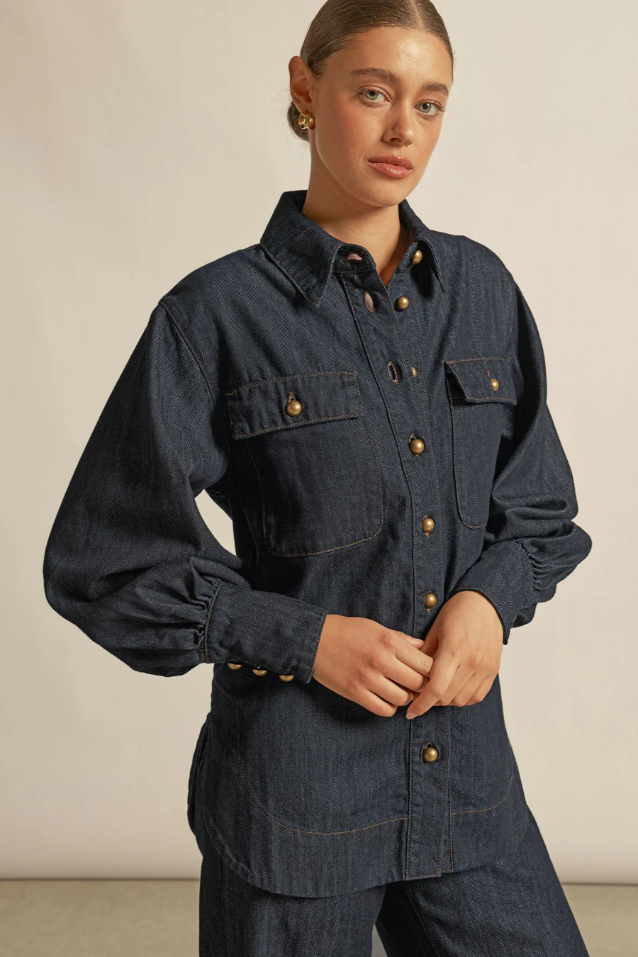 Crest Top Dark Denim