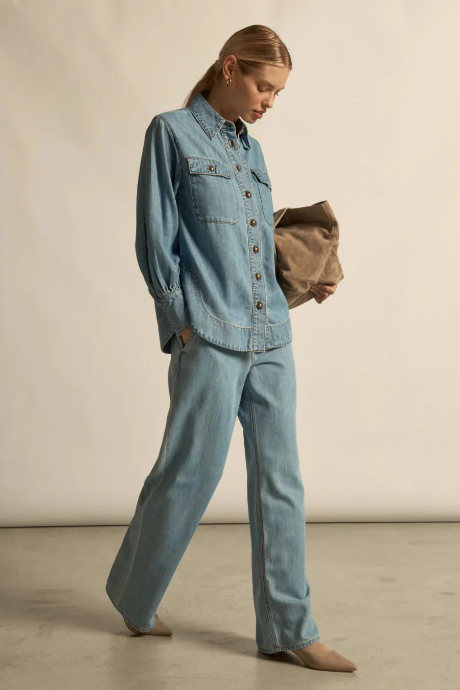 Crest Top Light Washed Denim