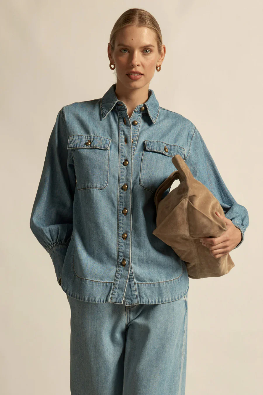 Crest Top Light Washed Denim - Image 3