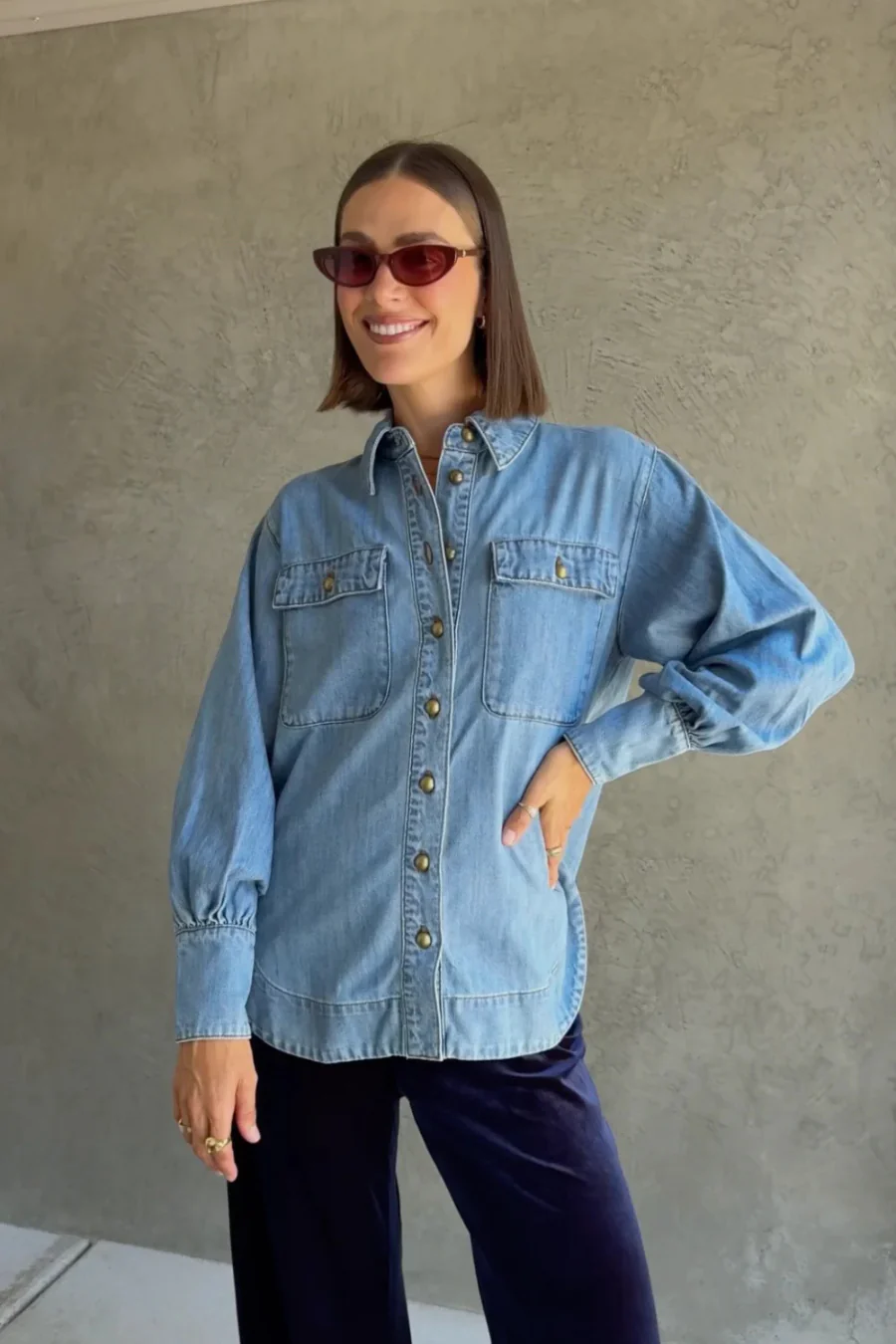 Crest Top Light Washed Denim - Image 5