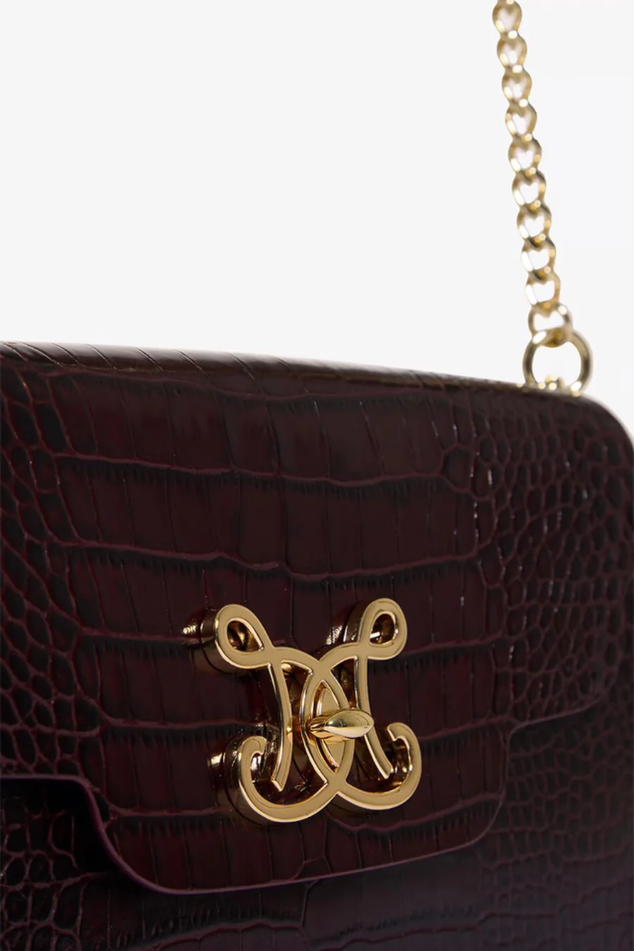 Croc Chain Bag Bordeaux - Image 5