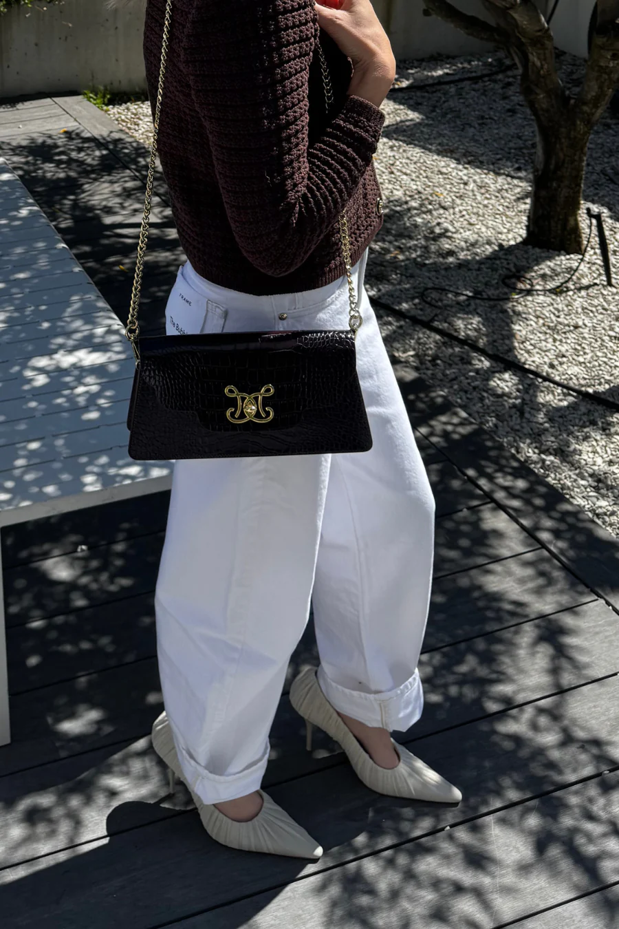 Croc Chain Bag Bordeaux - Image 6