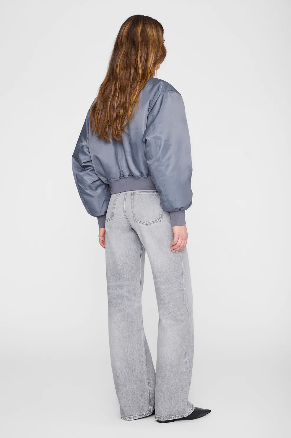 Cropped Leon Bomber Dark Grey - Image 2
