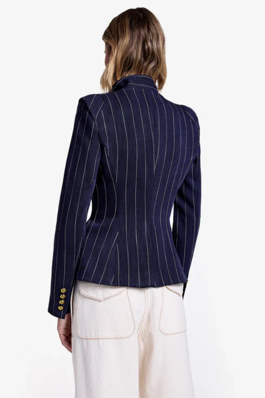 Crossover Blazer Navy Pinstripe - Image 2